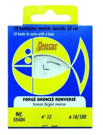 haczyki-z-przyponem-sensas-forge-bronze-50-cm-roz-6-zylka-022-mm-moc