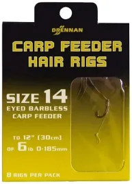 przypon-carp-feeder-wlos-drennan-hak-nr14-zylka-020mm-8szt