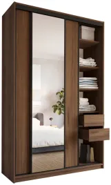szafa-przesuwna-z-lustrem-150-cm-loft-max-z-polkami-szuflady-drazki-orzech