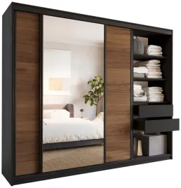 szafa-przesuwna-z-lustrem-250-cm-loft-z-polkami-szuflady-drazki-orzech