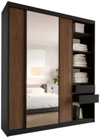 szafa-przesuwna-z-lustrem-200-cm-loft-max-z-polkami-szuflady-drazki-orzech