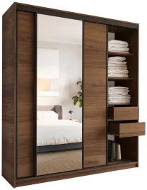 szafa-przesuwna-z-lustrem-180-cm-loft-z-polkami-szuflady-drazki-orzech