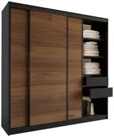 szafa-przesuwna-200-cm-loft-z-polkami-szuflady-drazki-orzech