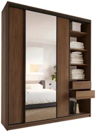 szafa-przesuwna-z-lustrem-200-cm-loft-max-z-polkami-szuflady-drazki-orzech