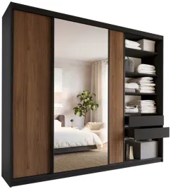 szafa-przesuwna-z-lustrem-280-cm-loft-max-z-polkami-szuflady-drazki-orzech