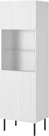 witryna-stojaca-60-cm-pelio-na-ksiazki-salon-jadalnia-szklana-polka-1-drzwi