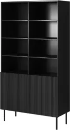 regal-pelio-100-cm-czarny-na-ksiazki-wysoki-2-drzwi-szafki-polki-zamkniety