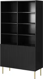 czarny-regal-100-cm-pelio-na-ksiazki-wysoki-salon-szafki-polki-zamkniety