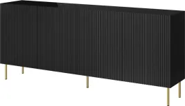 komoda-200-cm-pelio-czarna-szafka-salon-sypialnia-zlote-nogi-ryflowana