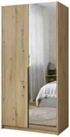 szafa-z-lustrem-100-cm-asan-wysoka-na-ubrania-uchylna-polki-dab-artisan