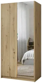 szafa-z-lustrem-100-cm-asan-wysoka-na-ubrania-dab-artisan-zlote-uchwyty