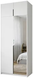 biala-szafa-z-nadstawka-100-cm-asan-garderoba-z-lustrem-na-ubrania-polki
