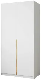 biala-szafa-100-cm-asan-dwudrzwiowa-na-ubrania-uchylna-polki-zloty-uchwyt