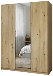 szafa-z-lustrem-150-cm-asan-wysoka-na-ubrania-3-drzwiowa-dab-artisan