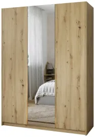 szafa-z-lustrem-150-cm-asan-wysoka-na-ubrania-3-drzwiowa-dab-artisan