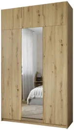 szafa-z-nadstawka-150-cm-asan-z-lustrem-na-ubrania-3-drzwiowa-dab-artisan