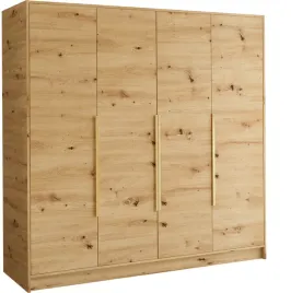 duza-szafa-garderoba-200-cm-lesto-czterodrzwiowa-uchylna-polki-dab-artisan