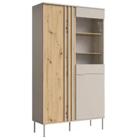 witryna-wysoka-110-cm-rustica-dwudrzwiowa-do-salonu-polki-przeszklona