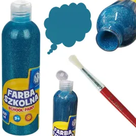 astra-farba-farby-plakatowe-w-butelce-turkusowa-brokatowa-250ml