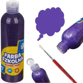 astra-farba-farby-plakatowe-w-butelce-fioletowa-brokatowa-250ml