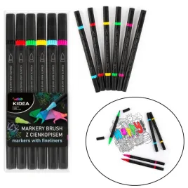 kidea-markery-pisaki-flamastry-brush-pedzelkowe-z-cienkopisem-6-kol