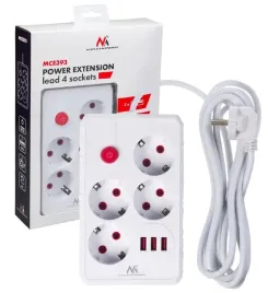 listwa-zasilajaca-przedluzacz-4-gniazda-3xusb-3m-mce393-w