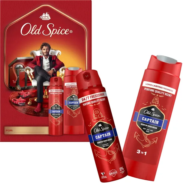 OLD SPICE ZESTAW PREZENTOWY CAPTAIN DEZODORANT+ŻEL POD PRYSZNIC dla Pana