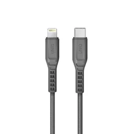 uniq-kabel-mfi-flex-usb-c-lightning-18w-nylonowy-szary-charcoal-grey