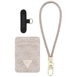 zestaw-portfel-hand-strap-guess-triangle-magsafe-rozowy