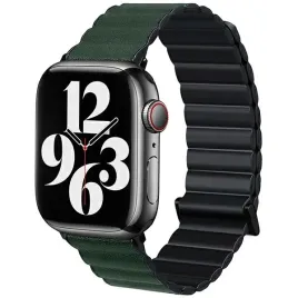 beline-pasek-apple-watch-magnetic-pro-38-40-41mm-czarno-zielony-black-green