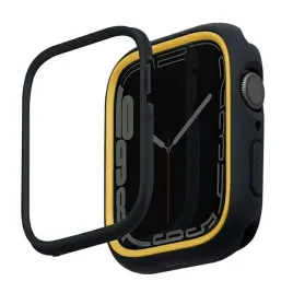 uniq-etui-moduo-apple-watch-series-4-5-6-7-8-se-44-45mm-czarny-musztardowy