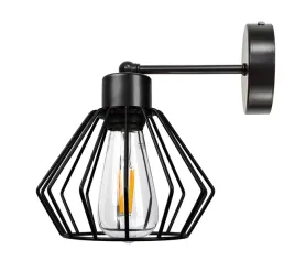 lampa-scienna-kinkiet-e27-czarny-1x-klosz-druciany-brylant