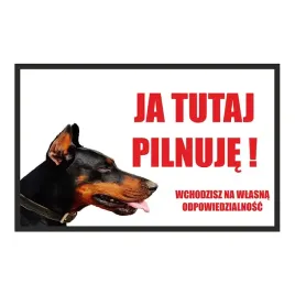 tabliczka-ja-tutaj-pilnuje-doberman