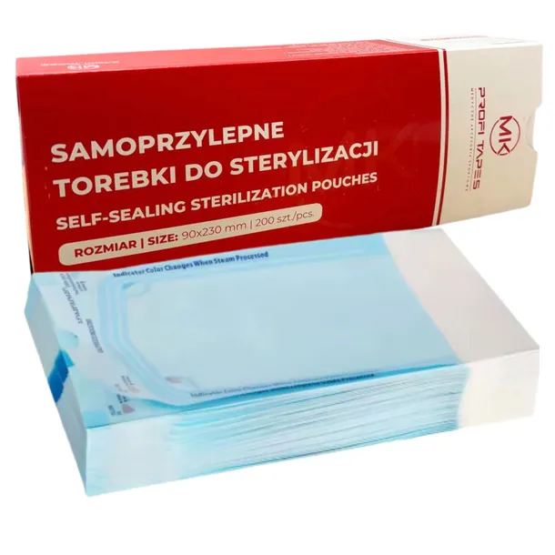 Torebka papierowo-foliowe płaskie MK-ProfiTapes 9 x 23 cm 200 szt.