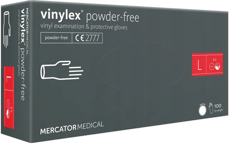Rękawiczki jednorazowe winylowe Mercator r. L