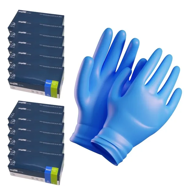 RĘKAWICZKI NITRYLOWE BEZPUDROWE EASYCARE ZARYS R. L 100szt