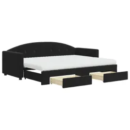 czarna-rozkladana-lezanka-z-szufladami-222-x-90-x-75-cm