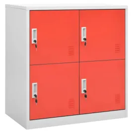 szafka-zamykana-na-klucz-jasnoszara-i-czerwona-90-x-45-x-925-cm