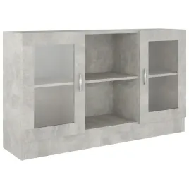witryna-szafka-z-2-przegrodami-i-drzwiczkami-szarosc-betonu-120x305x70