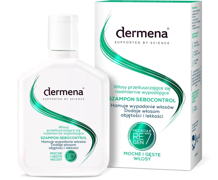DERMENA Sebocontrol Szampon hamujący wypadanie włosów 200 ml