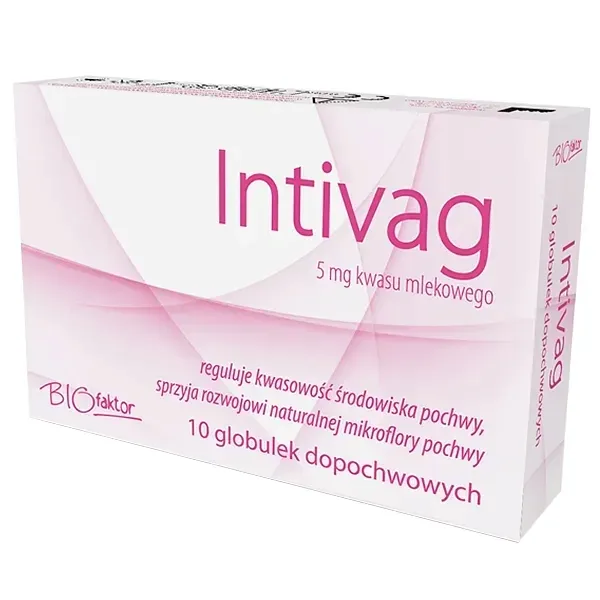 IntiVag 5 mg kwasu mlekowego 10 globulek dopochwowych
