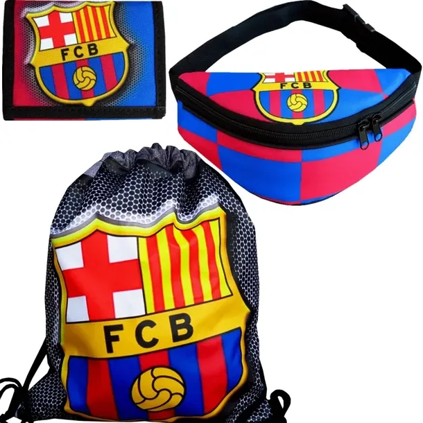 FCB Komplet Worek Portfel Nerka BARCELONA