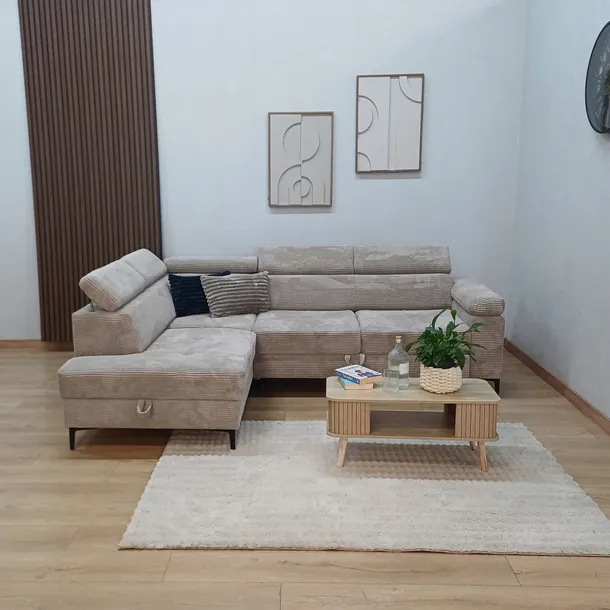NAROZNIK rogówka RIMO L lewy do salonu rozkładany sztruks