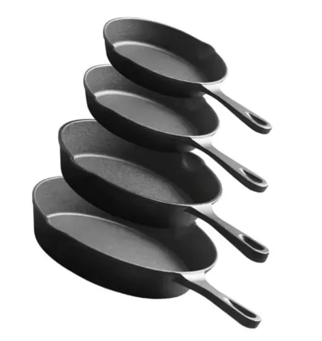 Zestaw PATELNI 4x PATELNIA Ciężka ŻELIWNA 30, 25, 20, 16 cm. INDUKCJA GAZ