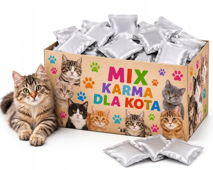 Karma mokra dla kota Saszetki Mix Smaków w kartonie 40 saszetek