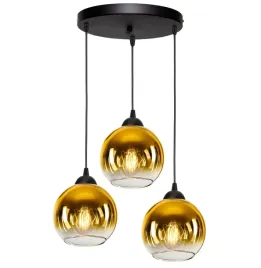 zyrandol-czarna-szklane-kule-gold-glass-led-3x-e27