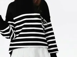 sweter-dziewczecy-w-paski-czarno-biale-130-dzianinowy