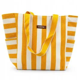 kubota-torba-shopperka-w-paski-zolto-biale