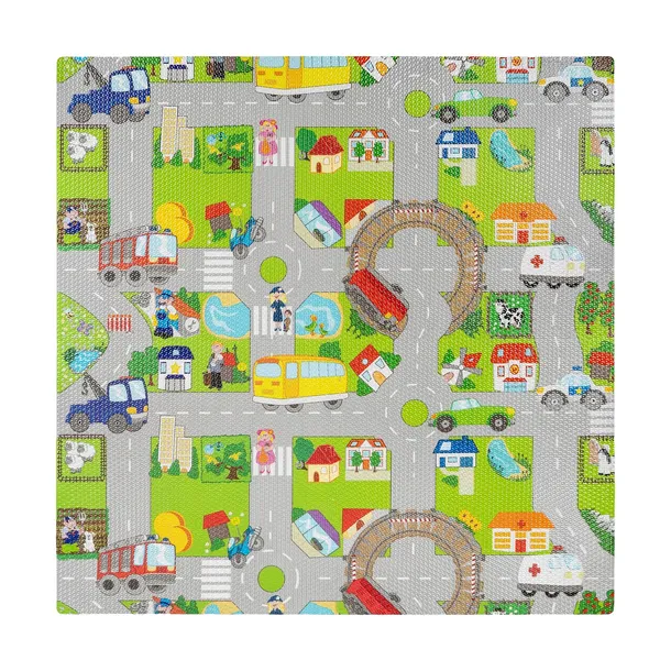 Mata edukacyjna dla niemowląt piankowa puzzle 120x120 cm samochody Rebel