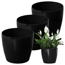 3x-doniczka-donica-misa-kwietnik-skrzynia-oslonka-czarny-polysk-22x25-cm